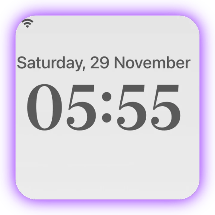 Phone lock screen showing 05:55, an example of seeing 555 in everyday life.