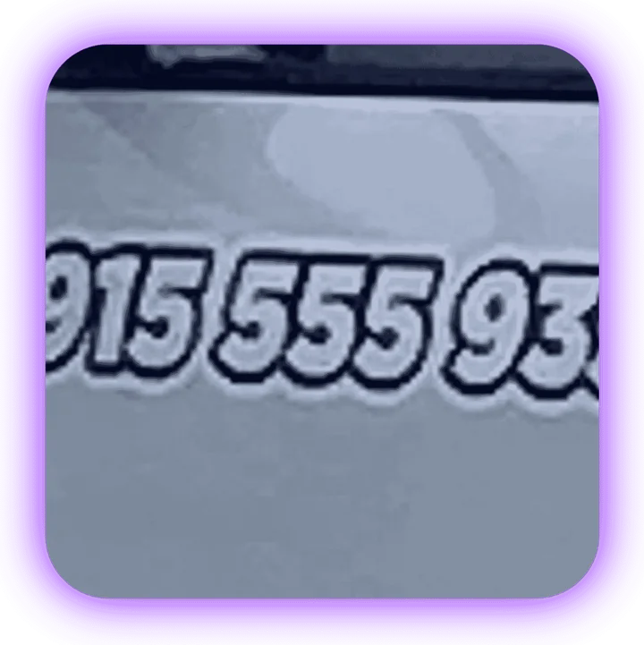 Phone number containing three consecutive fives: 555.